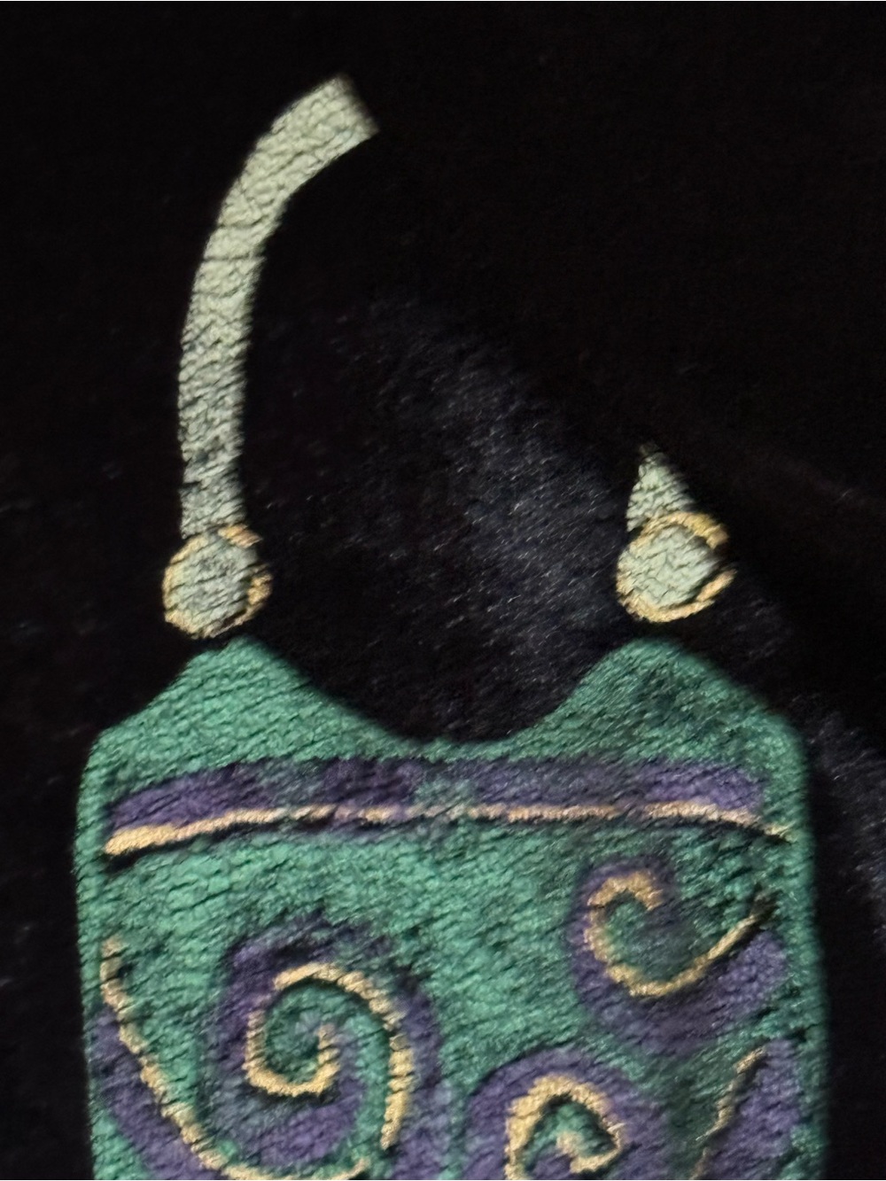 Vintage CoConut Bay Velvet Purse Print 2-Piece Pant Set Whimsical Artsy XL USA - Picture 8 of 9